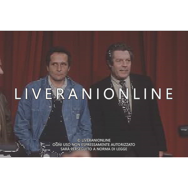 DIAP-RETROSPETTIVA MARCELLO MASTROIANNI ATTORE NELLA FOTO MARCELLO MASTROIANNI CON MARCO BELLOCCHIO A CANNES NELL\'ANNO 1984 AG ALDO LIVERANI SAS