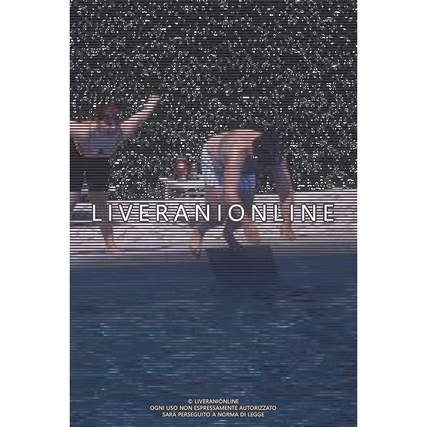 DIAP-RETROSPETTIVA PATRZIO ROVERSI CONDUTTORE TELEVISIVO NELLA FOTO PATRIZIO ROVERSI CON SYUSY BLADY NELL\'ANNO 1989 AG ALDO LIVERANI SAS 
