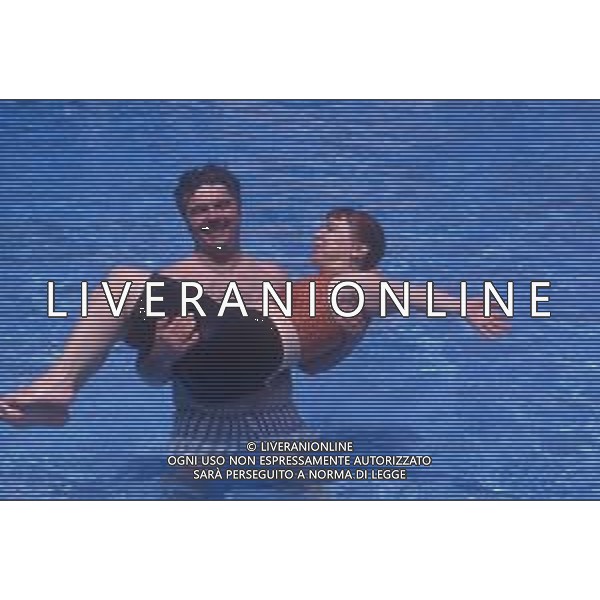 DIAP-RETROSPETTIVA PATRZIO ROVERSI CONDUTTORE TELEVISIVO NELLA FOTO PATRIZIO ROVERSI CON SYUSY BLADY NELL\'ANNO 1989 AG ALDO LIVERANI SAS 