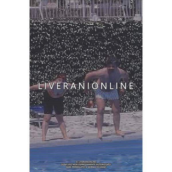 DIAP-RETROSPETTIVA PATRZIO ROVERSI CONDUTTORE TELEVISIVO NELLA FOTO PATRIZIO ROVERSI CON SYUSY BLADY NELL\'ANNO 1989 AG ALDO LIVERANI SAS 
