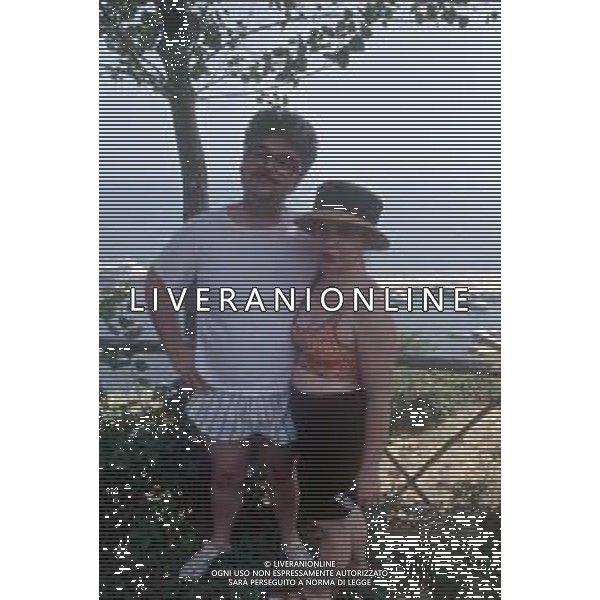 DIAP-RETROSPETTIVA PATRZIO ROVERSI CONDUTTORE TELEVISIVO NELLA FOTO PATRIZIO ROVERSI CON SYUSY BLADY NELL\'ANNO 1989 AG ALDO LIVERANI SAS 