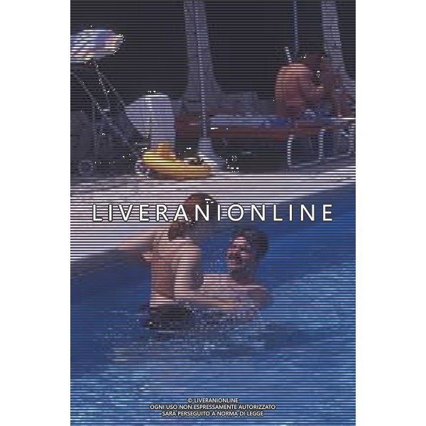 DIAP-RETROSPETTIVA PATRZIO ROVERSI CONDUTTORE TELEVISIVO NELLA FOTO PATRIZIO ROVERSI CON SYUSY BLADY NELL\'ANNO 1989 AG ALDO LIVERANI SAS 