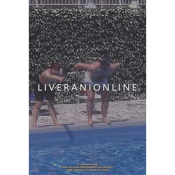 DIAP-RETROSPETTIVA PATRZIO ROVERSI CONDUTTORE TELEVISIVO NELLA FOTO PATRIZIO ROVERSI CON SYUSY BLADY NELL\'ANNO 1989 AG ALDO LIVERANI SAS 