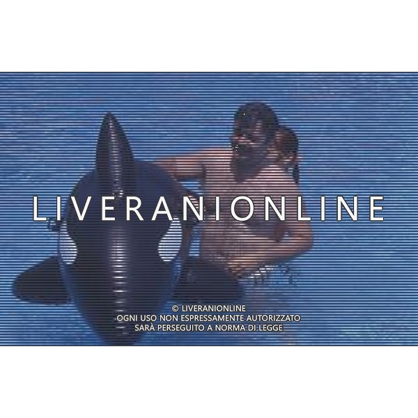 DIAP-RETROSPETTIVA PATRZIO ROVERSI CONDUTTORE TELEVISIVO NELLA FOTO PATRIZIO ROVERSI CON SYUSY BLADY NELL\'ANNO 1989 AG ALDO LIVERANI SAS 