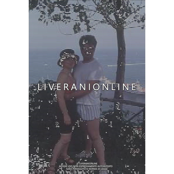 DIAP-RETROSPETTIVA PATRZIO ROVERSI CONDUTTORE TELEVISIVO NELLA FOTO PATRIZIO ROVERSI CON SYUSY BLADY NELL\'ANNO 1989 AG ALDO LIVERANI SAS 