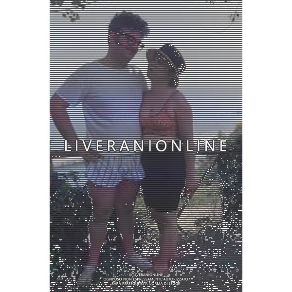 DIAP-RETROSPETTIVA PATRZIO ROVERSI CONDUTTORE TELEVISIVO NELLA FOTO PATRIZIO ROVERSI CON SYUSY BLADY NELL\'ANNO 1989 AG ALDO LIVERANI SAS 