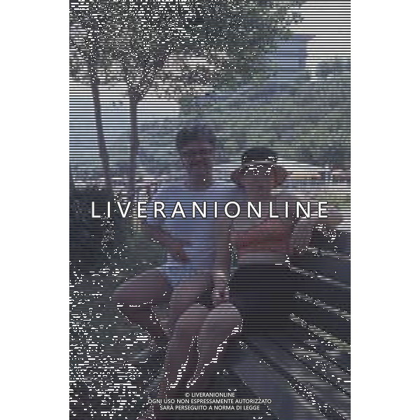 DIAP-RETROSPETTIVA PATRZIO ROVERSI CONDUTTORE TELEVISIVO NELLA FOTO PATRIZIO ROVERSI CON SYUSY BLADY NELL\'ANNO 1989 AG ALDO LIVERANI SAS 