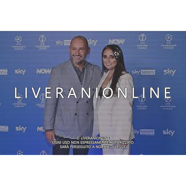TVRG Photocall Sky Sport nella foto Gianluca Di Marzio e Giorgia Cenni Milano 10-09-2025 Photocall in occasione dell\'evento Le Coppe Europee su Sky Sport foto Roberto Garavaglia/Agenzia Aldo Liverani sas