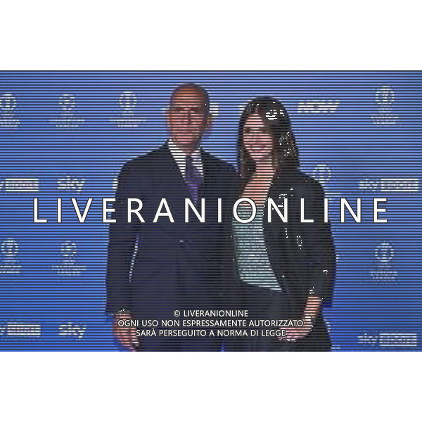 TVRG Photocall Sky Sport nella foto Paolo Di Canio e Federica Lodi Milano 10-09-2025 Photocall in occasione dell\'evento Le Coppe Europee su Sky Sport foto Roberto Garavaglia/Agenzia Aldo Liverani sas