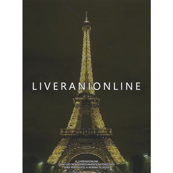PARIGI 2005 NELLA FOTO LA TORRE EIFFEL NOTTURNA AGENZIA ALDO LIVERANI