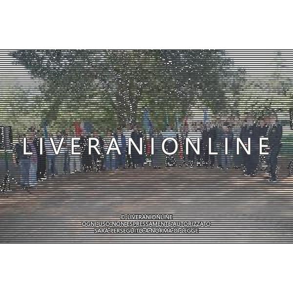 IMOLA 11 09 2025 CERIMONIA DI COMMEMORAZIONE DELLE VITTIME DEGLI ATTENTATI DELL\'11 SETTEMBRE 2001 CON DEPOSIZIONE DI UNA CORONA ALLA LAPIDE E RICORDO NELLA FOTO COLONELLO FRAQNCO CAMAGGI VICE SINDACO ELISA SPADA,VESCOVO DI IMLOLA GIOVANNI MOSCIATTI,SABIR MOHAMED PRESIDENTE CASA CULTURALE ISLAMICA FORZE DELL\'ORDINE ©SANNA - AGENZIA ALDO LIVERANI SAS