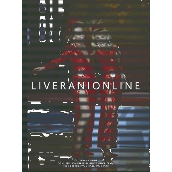 ARCHIVIO GIOVANNI LIVERANI NELLA FOTO MARIA GIOVANNA ELMI ANNUNCIATRICE TELEVISIVA CON ROSANNA VAUDETTI AG ALDO LIVERANI S A S