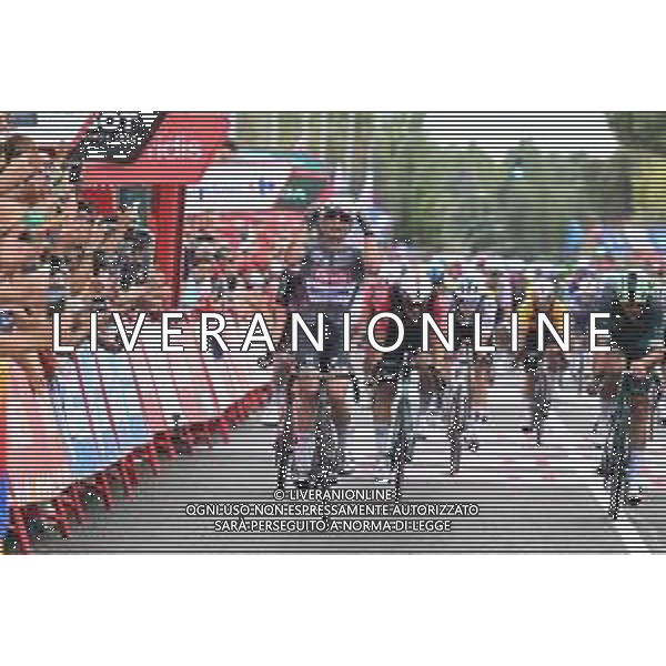 12-09-2025 Vuelta A Espana; Tappa 19 Rueda - Guijuelo; 2025, Alpecin - Deceuninck; 2025, Lidl - Trek; Philipsen, Jasper; Pedersen, Mads; Guijuelo; ©SIROTTI - AGENZIA ALDO LIVERANI SAS
