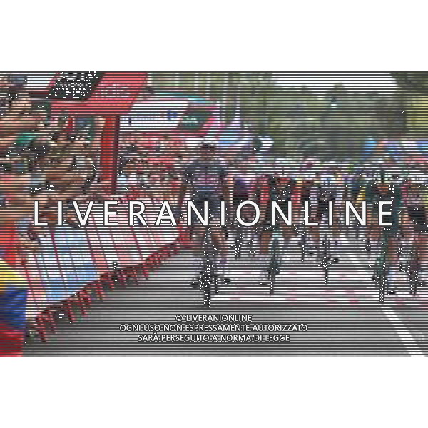 12-09-2025 Vuelta A Espana; Tappa 19 Rueda - Guijuelo; 2025, Alpecin - Deceuninck; 2025, Lidl - Trek; Philipsen, Jasper; Pedersen, Mads; Guijuelo; ©SIROTTI - AGENZIA ALDO LIVERANI SAS