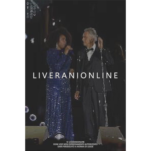 Citta\' del Vaticano 13 Settembre 2025 Celebrita\' internazionali cantano durante l\'evento "Grace for the world" Nella foto: jennifer hudson, Andrea Bocelli Foto Andrea Bracaglia-Ag Aldo Liverani sas