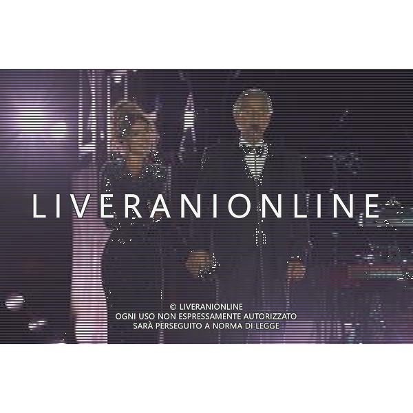 Citta\' del Vaticano 13 Settembre 2025 Celebrita\' internazionali cantano durante l\'evento "Grace for the world" Nella foto: Andrea Bocelli, Karol G Foto Andrea Bracaglia-Ag Aldo Liverani sas