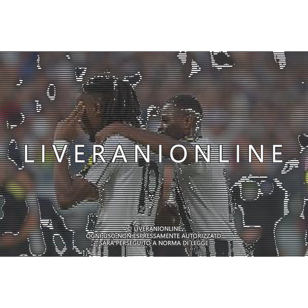 Torino 13.09.2025 Allianz Stadium @Manuela Viganti /Ag. Aldo Liverani sas Juventus vs Inter Campionato Calcio Serie A Enilive 2025/2026 3a giornata Nella foto: esultanza khephren thuram e pierre kalulu dopo il gol