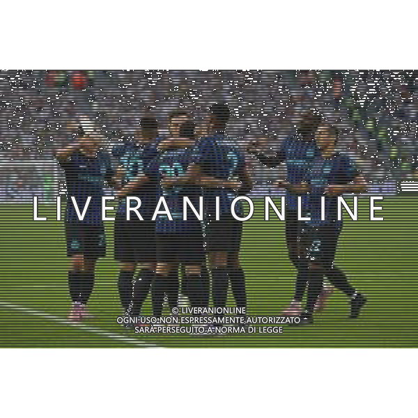 Torino 13.09.2025 Allianz Stadium @Manuela Viganti /Ag. Aldo Liverani sas Juventus vs Inter Campionato Calcio Serie A Enilive 2025/2026 3a giornata Nella foto: esultanza inter dopo il gol di hakan calhanoglu