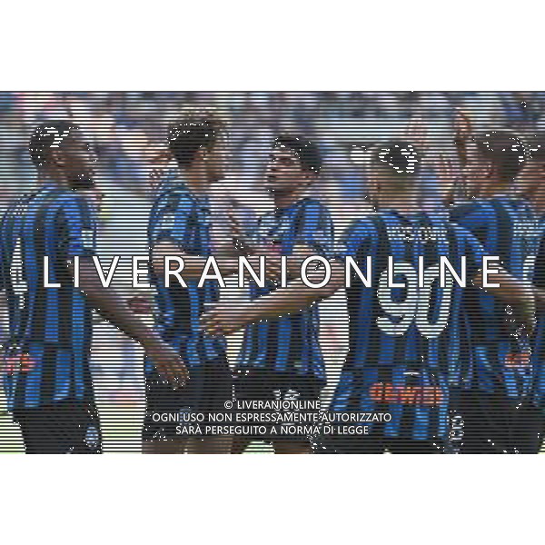 TVRG Atalanta vs Lecce nella foto giocatori Atalanta esultanza dopo il gol dell\'1 a 0 Bergamo 14-09-2025 Stadio di Bergamo Atalanta vs Lecce Campionato Serie A Enilive - 3a giornata foto Roberto Garavaglia/Agenzia Aldo Liverani sas