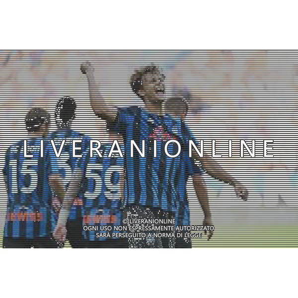 TVRG Atalanta vs Lecce nella foto Giorgio Scalvini (Atalanta) esultanza dopo il gol dell\'1 a 0 Bergamo 14-09-2025 Stadio di Bergamo Atalanta vs Lecce Campionato Serie A Enilive - 3a giornata foto Roberto Garavaglia/Agenzia Aldo Liverani sas