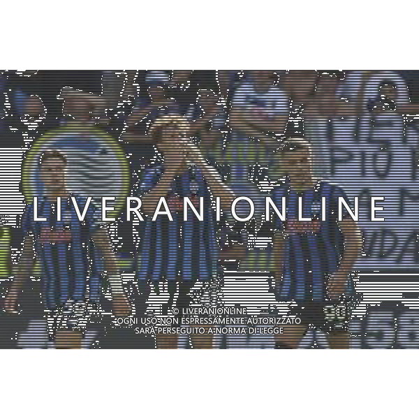 Giorgio Scalvini of Atalanta BC celebrates with team during Atalanta BC vs US Lecce, 3° Serie A Enilive 2025-26 game at New Balance stadium in Bergamo (BG), Italy, on September 14, 2025. (Photo by Davide Casentini) AG ALDO LIVERANI SAS