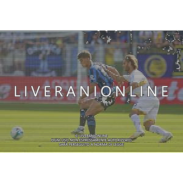 Charles De Ketelaere of Atalanta BC. battle for the ball with Antonino Gallo of US Lecce during Atalanta BC vs US Lecce, 3° Serie A Enilive 2025-26 game at New Balance stadium in Bergamo (BG), Italy, on September 14, 2025. (Photo by Davide Casentini) AG ALDO LIVERANI SAS