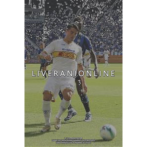 Riccardo Sottil of US Lecce play the ball during Atalanta BC vs US Lecce, 3° Serie A Enilive 2025-26 game at New Balance stadium in Bergamo (BG), Italy, on September 14, 2025. (Photo by Davide Casentini) AG ALDO LIVERANI SAS