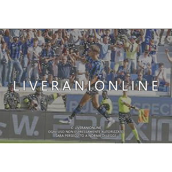 Charles De Ketelaere of Atalanta BC. celebrates after scoring during Atalanta BC vs US Lecce, 3° Serie A Enilive 2025-26 game at New Balance stadium in Bergamo (BG), Italy, on September 14, 2025. (Photo by Davide Casentini) ag aldo liverani sas