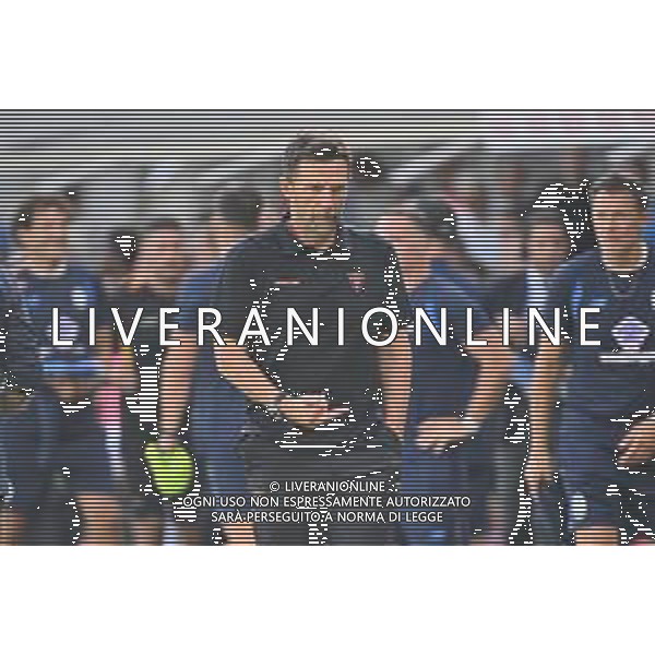 TVRG Atalanta vs Lecce nella foto Eusebio Di Francesco allenatore Lecce risponde con gesto polemico ad alcuni tifosi delll\'Atalanta Bergamo 14-09-2025 Stadio di Bergamo Atalanta vs Lecce Campionato Serie A Enilive - 3a giornata foto Roberto Garavaglia/Agenzia Aldo Liverani sas