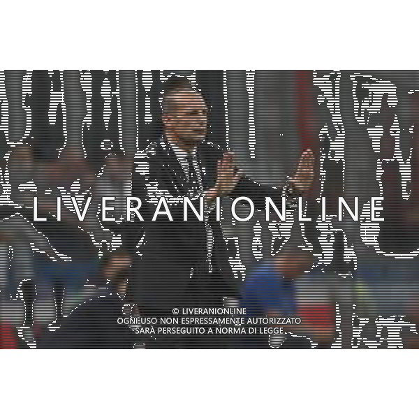 Milan vs Bologna nella foto Massimiliano Allegri allenatore Milan Milano 14-09-2025 Stadio Giuseppe Meazza - San Siro Milan vs Bologna Campionato Serie A Enilive - 3a giornata foto Roberto Garavaglia/Agenzia Aldo Liverani sas