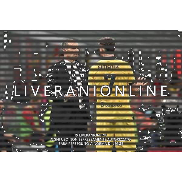 Milan vs Bologna nella foto Massimiliano Allegri allenatore Milan e Santiago Gimenez (Milan) Milano 14-09-2025 Stadio Giuseppe Meazza - San Siro Milan vs Bologna Campionato Serie A Enilive - 3a giornata foto Roberto Garavaglia/Agenzia Aldo Liverani sas