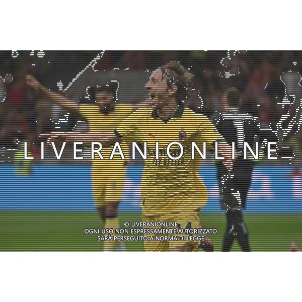 Milan vs Bologna nella foto Luka Modric (Milan) esultanza dopo il gol dell\'1 a 0 Milano 14-09-2025 Stadio Giuseppe Meazza - San Siro Milan vs Bologna Campionato Serie A Enilive - 3a giornata foto Roberto Garavaglia/Agenzia Aldo Liverani sas