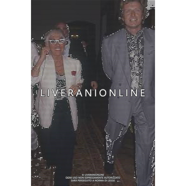 DIAP-RETROSPETTIVA RUTGER HAUER ATTORE NELLA FOTO RUTGER HAUER A VENEZIA NELL\'ANNO 1989 CON LINA WERTMULLER AG ALDO LIVERANI SAS