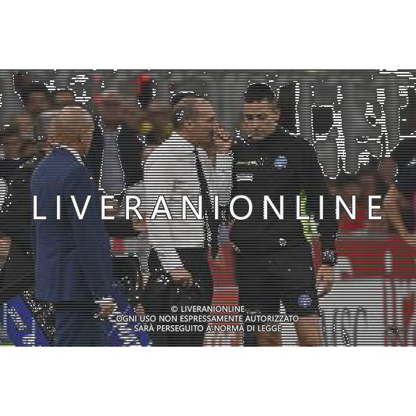 Milan vs Bologna nella foto Massimiliano Allegri allenatore Milan espulso Milano 14-09-2025 Stadio Giuseppe Meazza - San Siro Milan vs Bologna Campionato Serie A Enilive - 3a giornata foto Roberto Garavaglia/Agenzia Aldo Liverani sas