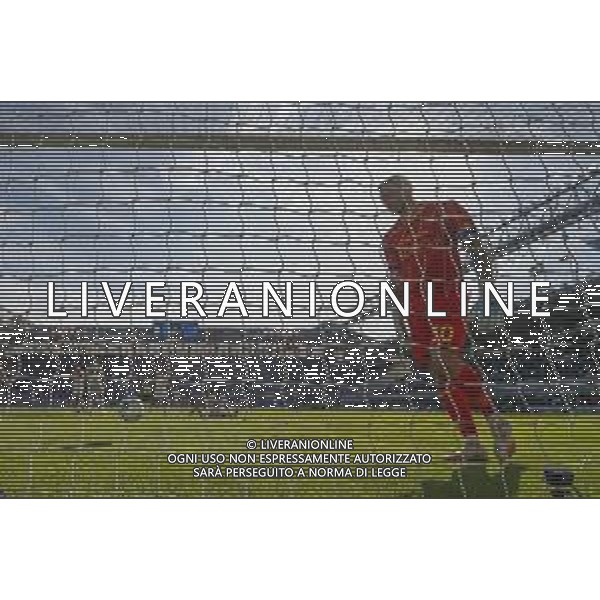 Wladimiro Falcone of US Lecce expresses disappointment after goal during Atalanta BC vs US Lecce, 3° Serie A Enilive 2025-26 game at New Balance stadium in Bergamo (BG), Italy, on September 14, 2025. (Photo by Davide Casentini) ©TVDC Davide Casentini - AGENZIA ALDO LIVERANI SAS