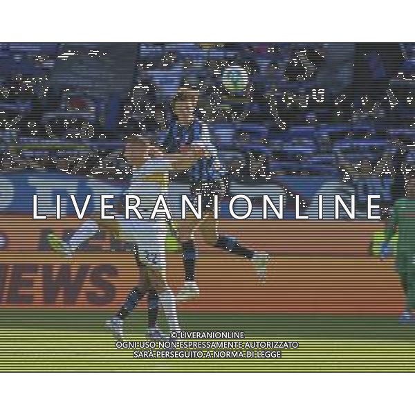 Giorgio Scalvini of Atalanta BC battle for the ball with Francesco Camarda of US Lecce during Atalanta BC vs US Lecce, 3° Serie A Enilive 2025-26 game at New Balance stadium in Bergamo (BG), Italy, on September 14, 2025. (Photo by Davide Casentini) ©TVDC Davide Casentini - AGENZIA ALDO LIVERANI SAS