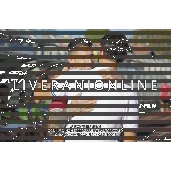 TVRCOR – Pro Patria vs Novara – 4a giornata Campionato Calcio Serie C Lega Pro Busto Arsizio (VA) 14-09-2025 Stadio Carlo Speroni nella foto saluto tra i mister, allenatore Andrea Zanchetta (Novara) e Leandro Greco (Pro Patria) ©TVRCOR Corradin Roberta - AGENZIA ALDO LIVERANI SAS