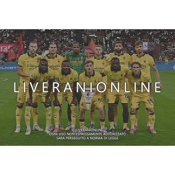 Milan vs Bologna nella foto formazione Milan, in piedi da SX Strahinja Pavlovic (Milan), Adrien Rabiot (Milan), Mike Maignan (Milan), Santiago Gimenez (Milan), Ruben Loftus-Cheek (Milan) e Matteo Gabbia (Milan); in basso da SX Fikayo Tomori (Milan), Pervis Estupinan (Milan), Alexis Saelemaekers (Milan), Youssouf Fofana (Milan) e Luka Modric (Milan) Milano 14-09-2025 Stadio Giuseppe Meazza - San Siro Milan vs Bologna Campionato Serie A Enilive - 3a giornata foto Roberto Garavaglia/Agenzia Aldo Liverani sas