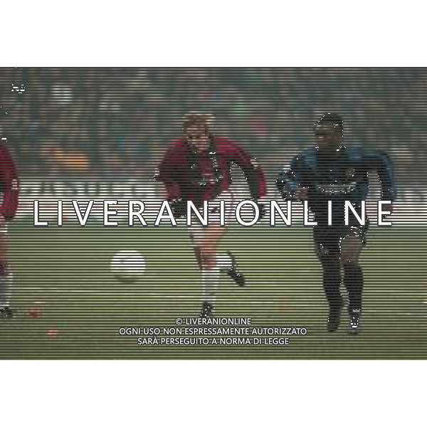 NEG-27-01-2000 MILANO GARA DI RITORNO DI COPPA ITALIA INTER-MILAN 1-1 NELLA FOTO MASSIMO AMBROSINI E CLARENCE SEEDORF AG ALDO LIVERANI SAS