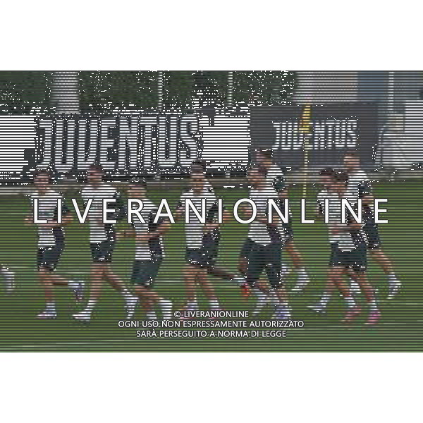TVMV-Torino 15.09.2025 Continassa © Manuela Viganti/Agenzia Aldo Liverani Allenamento Juventus Rifinitura partita Champions League Juventus vs Borussia Dortmund Nella foto: il gruppo durante la rifinitura ©TVMV Viganti Manuela - AGENZIA ALDO LIVERANI SAS