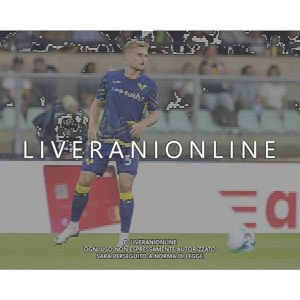 Martin Sonder Frese of Hellas Verona FC play the ball during Hellas Verona FC vs US Cremonese, 3° Serie A Enilive 2025-26 game at Marcantonio Bentegodi stadium in Verona (VR), Italy, on September 15, 2025. (Photo by Davide Casentini)- AGENZIA ALDO LIVERANI SAS