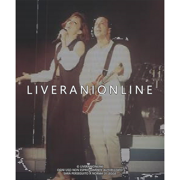 DIAP-RETROSPETTIVA MATIA BAZAR COMPLESSO MUSICALE NELLA FOTO IL COMPLESSO DEI MATIA BAZAR CON LAURA VALENTE NELL\'ANNO 1993 AG ALDO LIVERANI SAS  