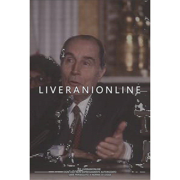 DIAP-RETROSPETTIVA FRANCOIS MITTERAND POLITICO NELLA FOTO FRANCOIS MITTERAND A MILANO NELL\'ANNO 1984 AG ALDO LIVERANI SAS 