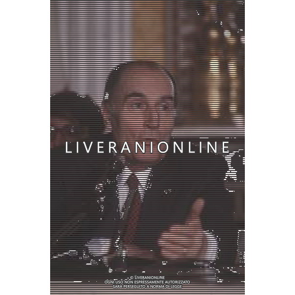DIAP-RETROSPETTIVA FRANCOIS MITTERAND POLITICO NELLA FOTO FRANCOIS MITTERAND A MILANO NELL\'ANNO 1984 AG ALDO LIVERANI SAS 
