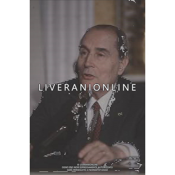 DIAP-RETROSPETTIVA FRANCOIS MITTERAND POLITICO NELLA FOTO FRANCOIS MITTERAND A MILANO NELL\'ANNO 1984 AG ALDO LIVERANI SAS 