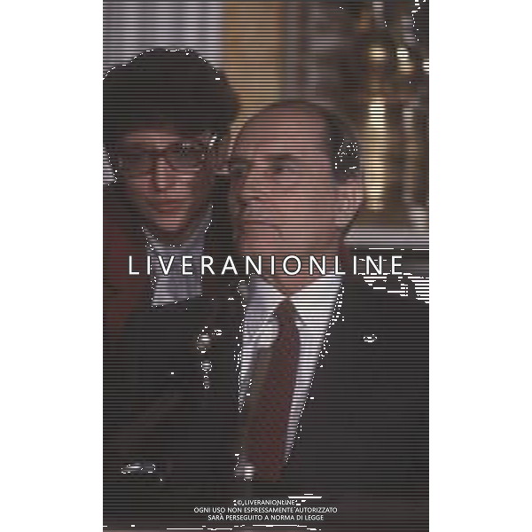DIAP-RETROSPETTIVA FRANCOIS MITTERAND POLITICO NELLA FOTO FRANCOIS MITTERAND A MILANO NELL\'ANNO 1984 AG ALDO LIVERANI SAS 