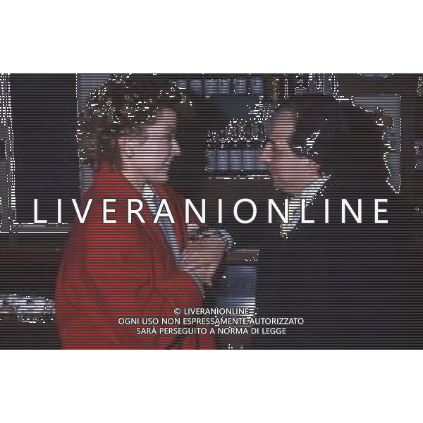 DIAP-RETROSPETTIVA GIANCARLOMAGALLI AUTORE TELEVISIVO E PRESENTATORE TELEVISIVO NELLA FOTO GIANCARLO MAGALLI CON ILARIA MOSCATO NELL\'ANNO 1987 A ROMA FOTO EDGARDO DELLA SCORCIOSA-AG ALDO LIVERANI SAS