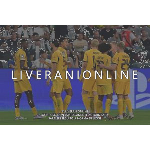 Torino 16.09.2025 Allianz Stadium © Manuela Viganti/Agenzia Aldo Liverani Juventus vs Borussia Dortmund 1a giornata Uefa Champions League 2025/2026 Nella foto: esultanza borussia dortmund dopo il gol di yan couto ©Viganti - AGENZIA ALDO LIVERANI SAS