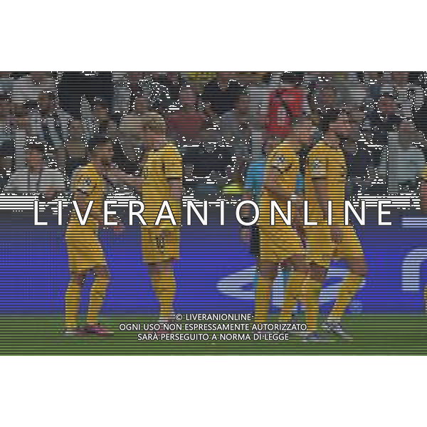 Torino 16.09.2025 Allianz Stadium © Manuela Viganti/Agenzia Aldo Liverani Juventus vs Borussia Dortmund 1a giornata Uefa Champions League 2025/2026 Nella foto: esultanza borussia dortmund dopo il gol di yan couto ©Viganti - AGENZIA ALDO LIVERANI SAS