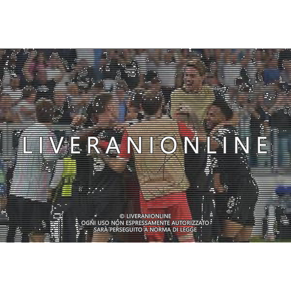 Torino 16.09.2025 Allianz Stadium TVAF-©Alessandro Falzone/Ag. Aldo Liverani sas Juventus vs Borussia Dortmund Uefa Champions League 2025/2026 1a giornata Nella foto: Esultanza Juventus gol di Lloyd Kelly